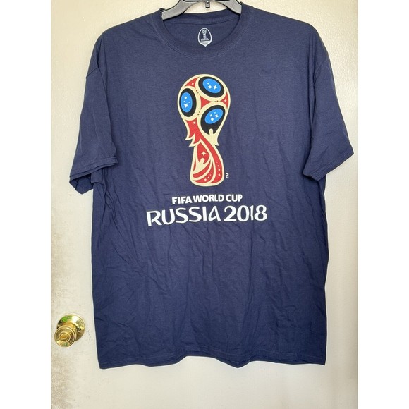 Russia 20018 T-Shirt Mens Womens Sz XL Fifa World Cup Unisex Graphic Print Logo - Picture 3 of 11
